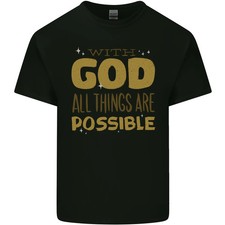 Possible With God Christian Christianity Jesus Mens Light Cotton T-Shirt picture