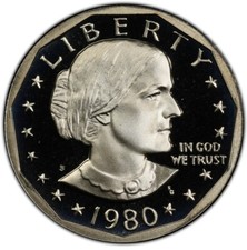 Susan B Anthony Dollar Proof Lot 1980 S PCGS Graded PR70 Deep Cameo $1 Coin picture