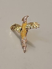 Vintage Landstrom's 10K Black Hills Gold Pheasant Bird Tie Tack picture