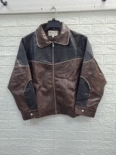 New Promesa Long Sleeve Bono Colorblock Vegan Leather Jacket Size Large picture