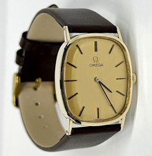 VINTAGE OMEGA MANUAL WIND DRESS CUSHION CASE WATCH 10K G.F  picture