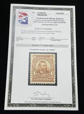 Scott 303 PSE Cert#01459709 F-70 Mint OGh Orange Brown  picture
