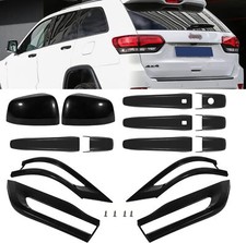 4x Exterior Accessories Mirror Covers Trim for Jeep Grand Cherokee 2014-2022 picture