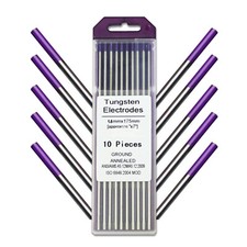 WeldingCity 10-pk TIG Welding Tungsten Tri-Element Non-Radioactive Purple 1/16x7 picture