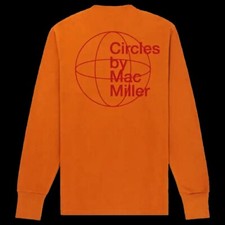 Mac Miller Circles Album Orange Long Sleeve L/S Tee Large Brand New (MT1) picture