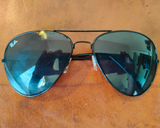 Ray-Ban RB3026 Aviator Sunglasses Black Made In Italy picture