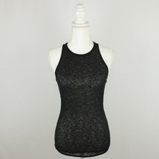 Athleta Crunch Women's Small Black Burnout Lightweight Racerback Tank Top picture
