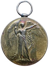 Belgium  Medal 1919 WWI The Victory Medal Awarded To 23808 PTE W.B KIRK SUFF R picture