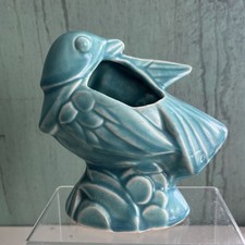 Vintage Nelson Mccoy Backwards  Facing Bird Planter HTF 1940’s Aqua picture