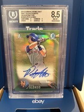 Topps 2016 Bowman Draft Pete Alonso CDA-PA Green Refractor /99 Auto BGS 8.5 picture