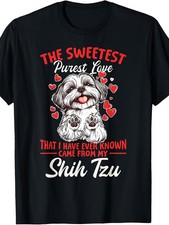 Shih Tzu Dog Owner T-Shirt | Vintage Crew Neck, Slight Stretch Fabric, Regular F picture