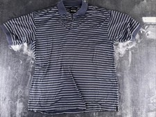 Bolle Mercerized Cotton Golf Polo Shirt Mens Size Large L Striped Purple picture