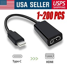 USB-C Type C To HDMI Adapter USB3.1 Cable For MHL Android Phone Tablet Black LOT picture