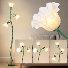 Vintage Flower Floor Lamp with Flexible Neck and 3 Color Temperatures (Green) picture