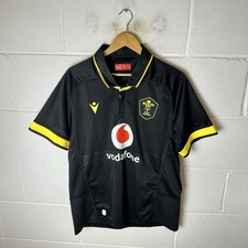 Wales Rugby Shirt Mens Extra Large Black Macron 2023/24 Away Kit Union Welsh* picture