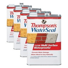 Thompson’s WaterSeal Multi-Surface Waterproofer Stain, Clear, 1 Gallon Pack of 4 picture