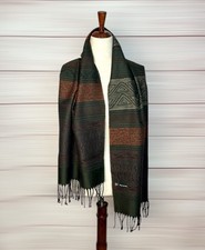 NWOT Guy Laroche Wool Scarf Aztec Motives Women’s Men’s made in Canada picture