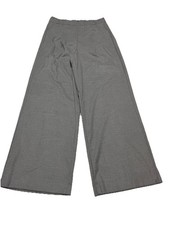 NWT Ann Taylor Pants Women's Medium Grey High-Waist Trouser Wide-Leg Pull On picture