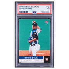Shohei Ohtani #F02 PSA 7 2014 Bbm Hokkaido Nippon Ham Fighters Baseball Card MLB picture