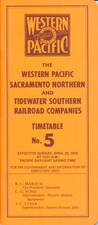Western Pacific Railroad, SN, TWS Railroads Employee Time 5 April 30, 1978 picture