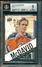 2015-16 Upper Deck Tim Hortons Conor McDavid Draft #SP1 BGS 9 .5 Away picture