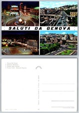 Genova Italy Multi-View Postcard - Piazza De Ferrari, Vittoria, Verdi picture