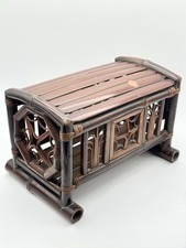 Rare Handmade Antique 1880s Chinese Bamboo And Rattan Cricket Cage picture