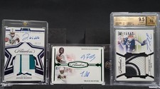 🔥FLAWLESS 3-CARD LOT🔥Sanders Hunter Dual Auto 3/5 Waddle 8/10 Eason 5/5 (9.5) picture