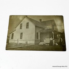 Vintage RPPC Postcard Family Home House Man Woman Child Farmhouse Divided Back picture