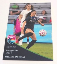 2023 Parkside NWSL Pronto Soccer Melanie Barcenas Rookie RC /417 #90 Phenom picture