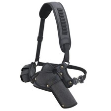 Canvas Chest Holster Revolver Holster with Removable Quick-Load Pouch for Right picture