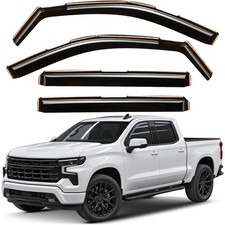 Sun Rain Visors Wind Rain Guards for 2019-2026 Chevy Silverado Crew Cab picture