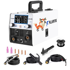 FLARING 155Amp MIG Welder, 110V Flux Core Welder Flux MIG/Lift TIG/Stick 3-in-1 picture