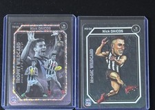 Teamcoach AFL 2-Card 2025 Nick Daicos Insert Lot Trophy Wildcard/Magic Wildcard picture