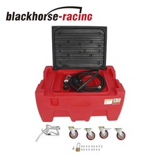 12V Portable Gasoline Diesel Fuel Tank with Pump & Manual Nozzle 3.7GPM 40Gallon picture
