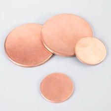 Solid Pure Copper Discs Blanks Round Plate Metal Sheet 10-300mm OD 0.5-5mm Thick picture