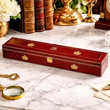 Rare King George V Antique Leather Despatch Document Box Royal picture