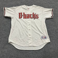 Majestic Baseball Jersey Mens Size XL Arizona Diamondbacks Brandon Webb 17 White picture