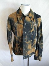 Eric Ross Beverly Hills vintage 70s black bleach stain suede rock jacket Large picture