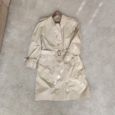 Vintage Burberrys Trench Coat Made in England Wool Zip Liner Belted Beige NWOT picture