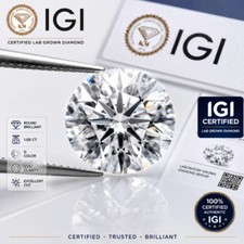 IGI Certified 3.00 CT Round Lab Grown Diamond D Color VVS2 Loose Diamond picture