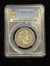 1895 O Barber Half Dollar - PCGS VF20 - Very Tough Early Date - Problem-Free picture