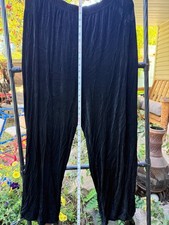 Vikki Vi Black Textured Wide Leg Pants Size 1X picture