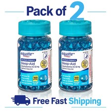 Equate Nighttime Sleep-Aid Softgels 50mg, 100 Ct, 2pk, Compare to Unisom® picture
