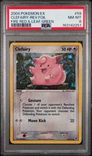 2004 POKEMON EX FIRE RED & LEAF GREEN #59 CLEFAIRY-REVERSE FOIL PSA 8 picture