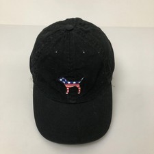 PINK Victoria's Secret Hat Cap Black Baseball Strap Back One Size Womens USA Dog picture