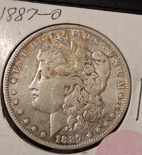 1887-O $1 Morgan Silver Dollar NEW ORLEANS Fine- VFine Circulated 90% Pure picture
