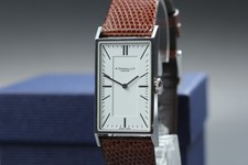 [Exc+5] Vintage Dunhill Wafer 8036 Tank Silver 22mm Quartz Men's Dress Watch picture