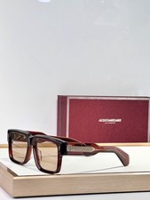 Jacques Marie Mage HEMMINGS sunglasses Size 55 口 22-146 Brown Thick Square New picture
