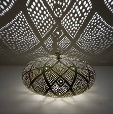 Handmade Moroccan Brass Pendant Light, Hanging Shade lamp - Model 2 picture